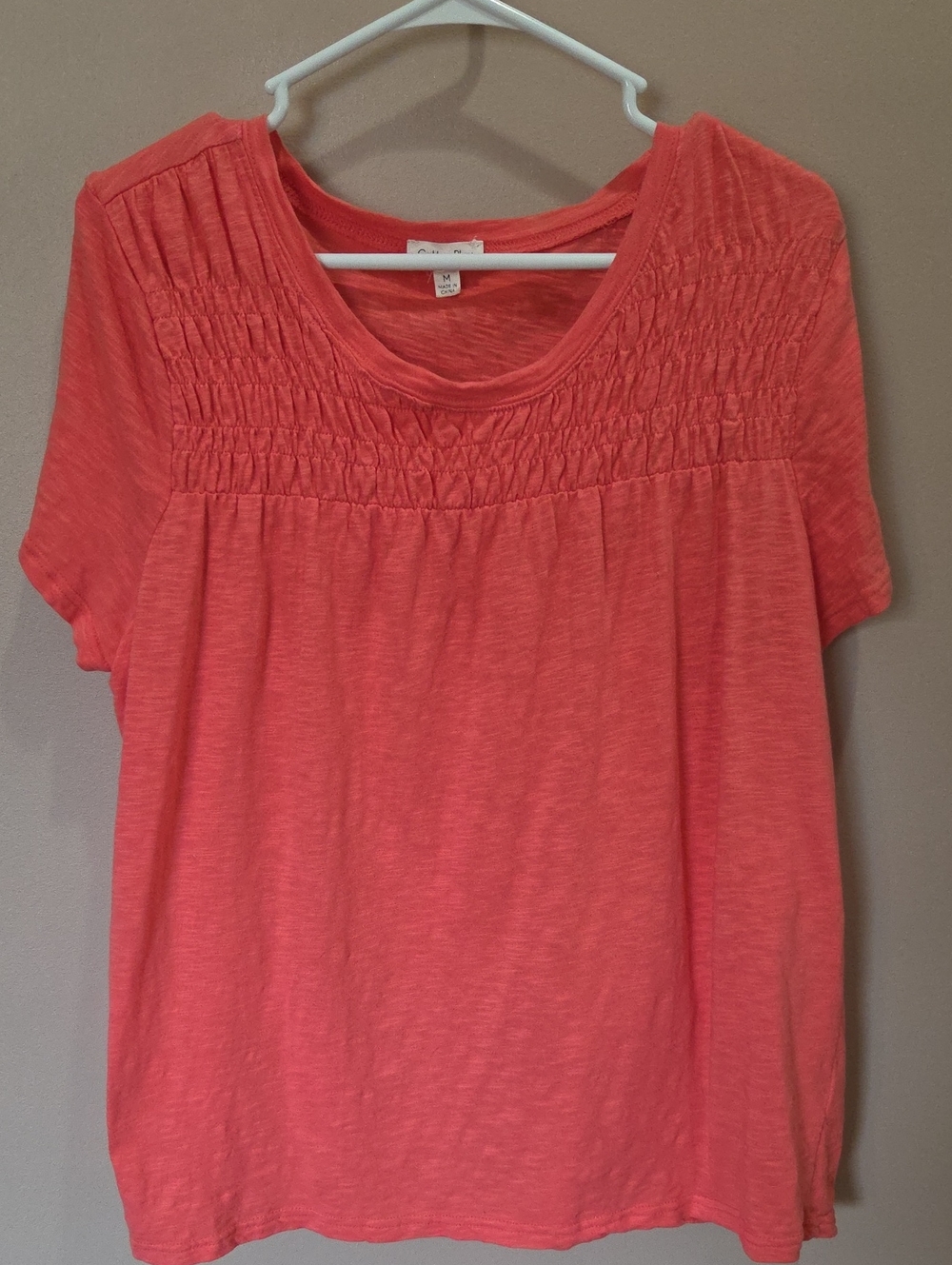 Coral Short Sleeve Top